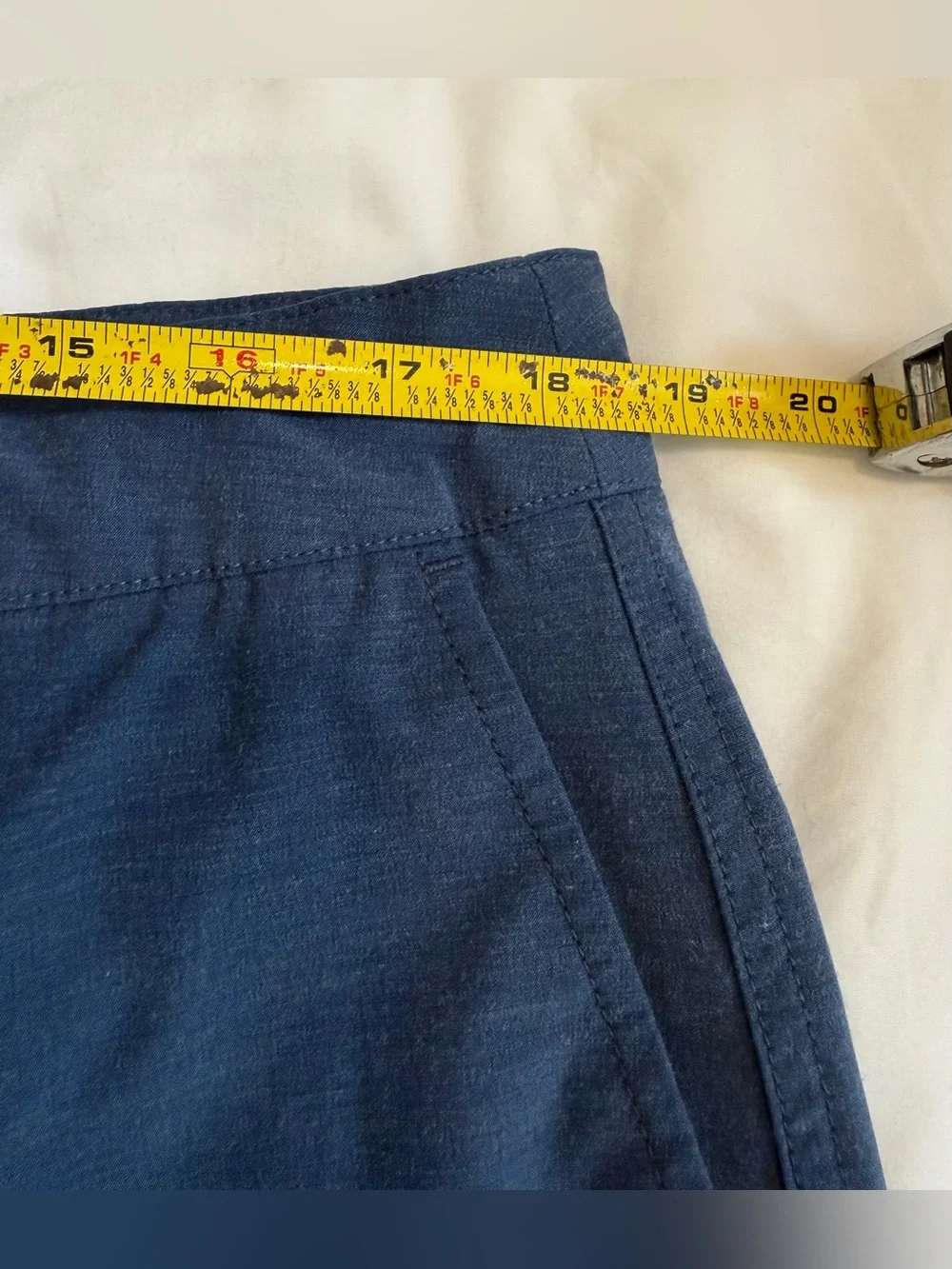 Faherty Men’s All Day Shorts 7” Blue Size 36 Chino Drawstring